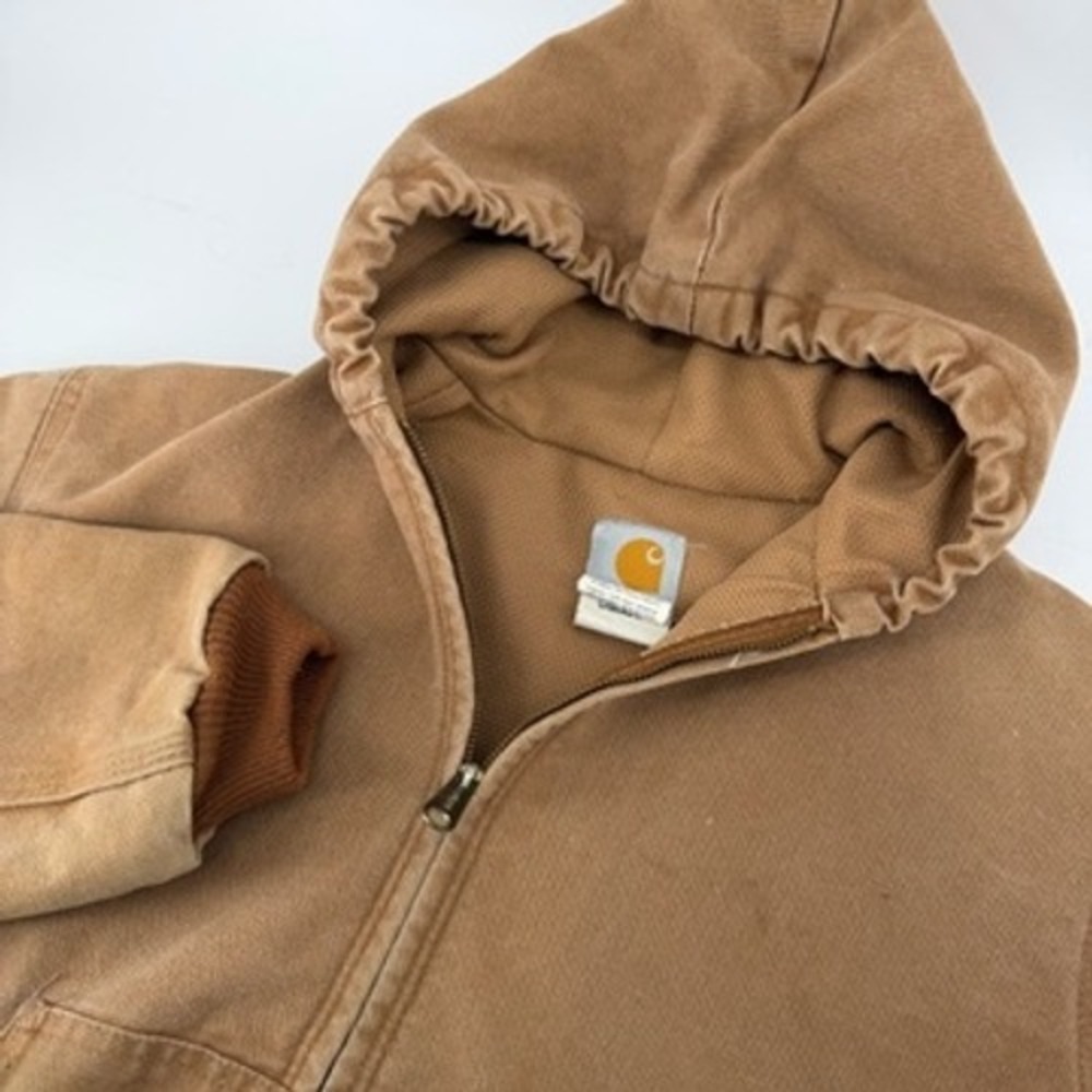 Carhartt Kids XL Brown Thermal Lined Duck Active Jacket Y05 BRN Hooded Coat